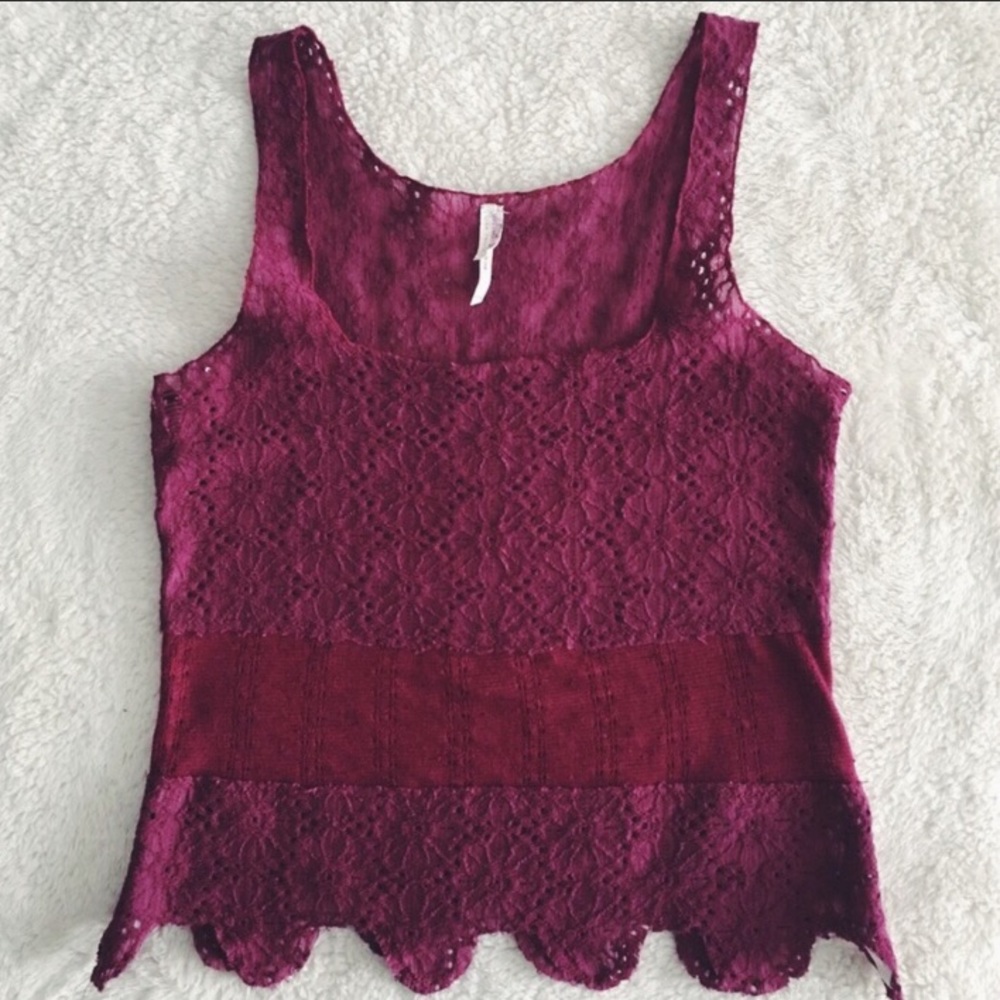 Free People Eyelet Tank